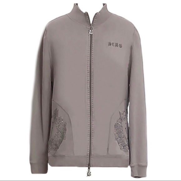 BCBG Studded Mandala Lightweight Zip Sweatshirt - Picture 3 of 16